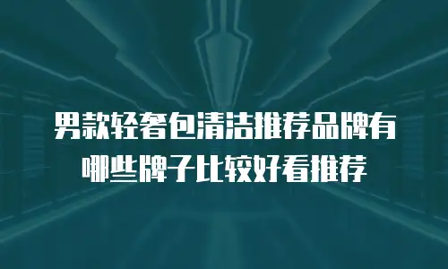 男款轻奢包清洁推荐品牌有哪些牌子比较好看推荐