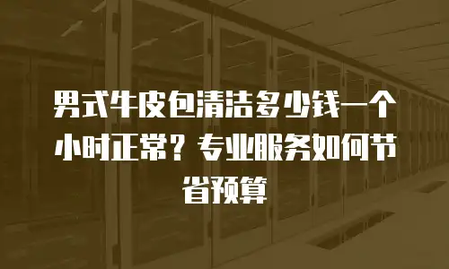 男式牛皮包清洁多少钱一个小时正常？专业服务如何节省预算