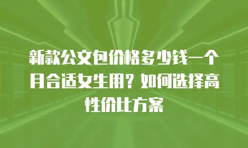 新款公文包价格多少钱一个月合适女生用？如何选择高性价比方案