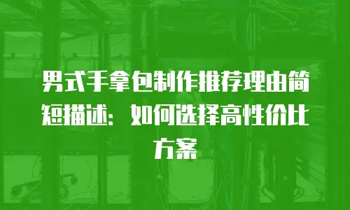 男式手拿包制作推荐理由简短描述：如何选择高性价比方案