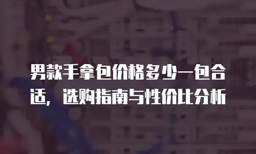 男款手拿包价格多少一包合适，选购指南与性价比分析