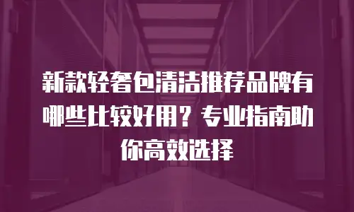新款轻奢包清洁推荐品牌有哪些比较好用？专业指南助你高效选择