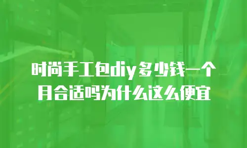 时尚手工包diy多少钱一个月合适吗为什么这么便宜