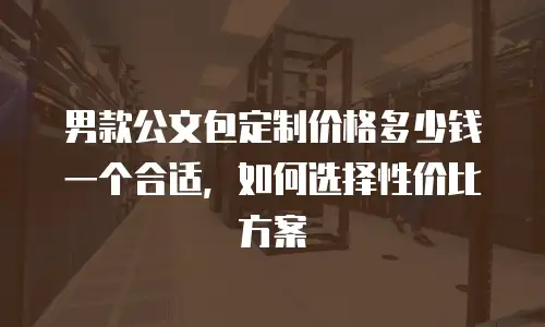 男款公文包定制价格多少钱一个合适，如何选择性价比方案