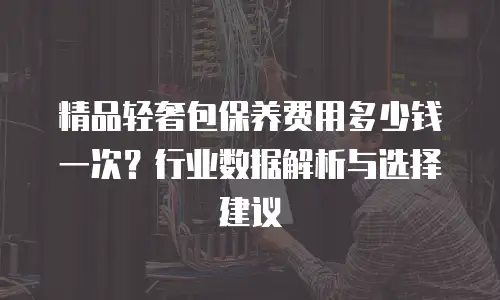 精品轻奢包保养费用多少钱一次？行业数据解析与选择建议