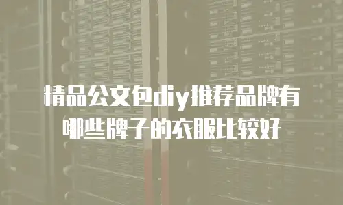 精品公文包diy推荐品牌有哪些牌子的衣服比较好