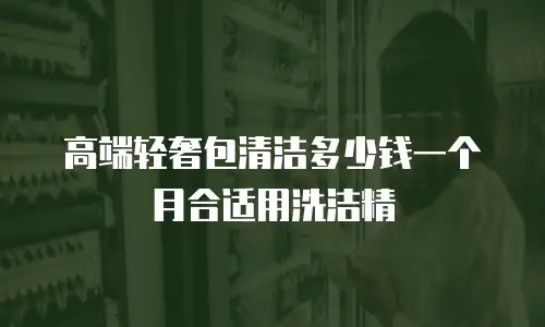高端轻奢包清洁多少钱一个月合适用洗洁精