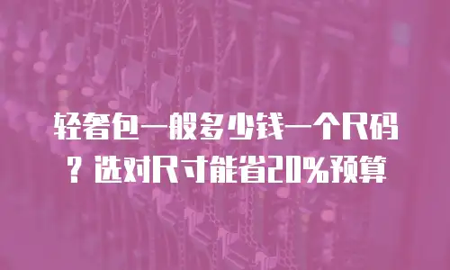 轻奢包一般多少钱一个尺码？选对尺寸能省20%预算