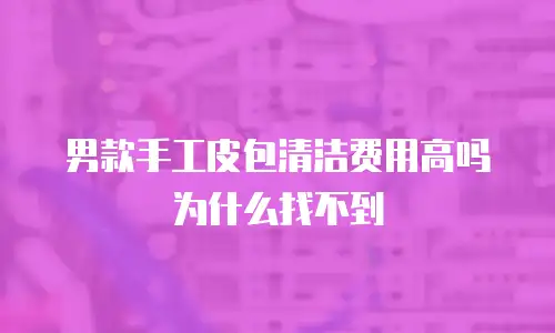 男款手工皮包清洁费用高吗为什么找不到