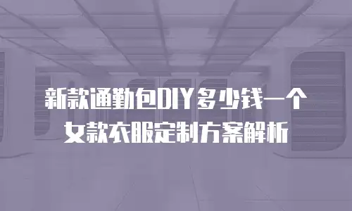 新款通勤包DIY多少钱一个女款衣服定制方案解析