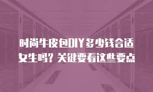 时尚牛皮包DIY多少钱合适女生吗？关键要看这些要点