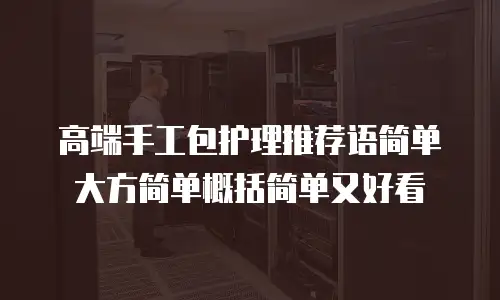 高端手工包护理推荐语简单大方简单概括简单又好看
