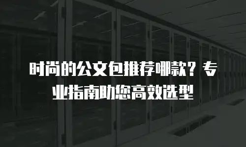 时尚的公文包推荐哪款？专业指南助您高效选型