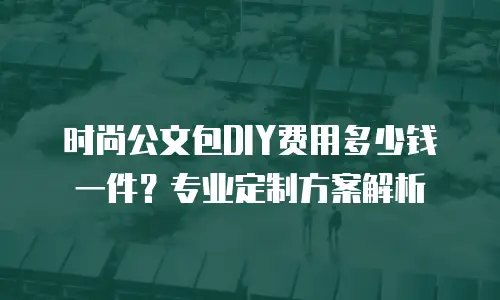 时尚公文包DIY费用多少钱一件？专业定制方案解析