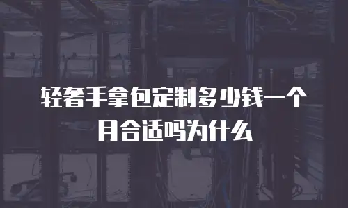 轻奢手拿包定制多少钱一个月合适吗为什么
