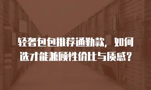 轻奢包包推荐通勤款，如何选才能兼顾性价比与质感？