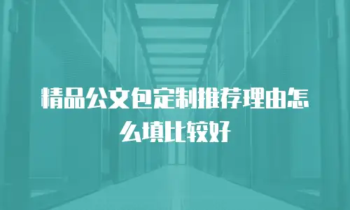 精品公文包定制推荐理由怎么填比较好