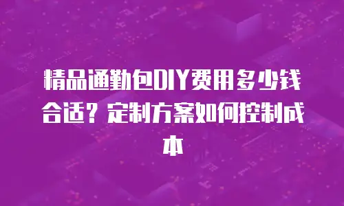 精品通勤包DIY费用多少钱合适？定制方案如何控制成本
