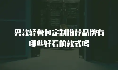 男款轻奢包定制推荐品牌有哪些好看的款式吗