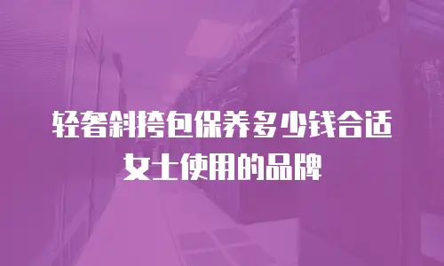 轻奢斜挎包保养多少钱合适女士使用的品牌