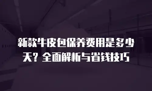 新款牛皮包保养费用是多少天？全面解析与省钱技巧