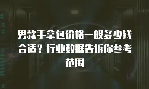 男款手拿包价格一般多少钱合适？行业数据告诉你参考范围