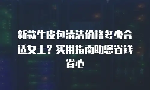 新款牛皮包清洁价格多少合适女士？实用指南助您省钱省心