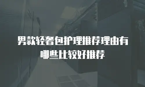 男款轻奢包护理推荐理由有哪些比较好推荐