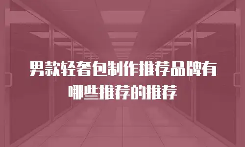 男款轻奢包制作推荐品牌有哪些推荐的推荐