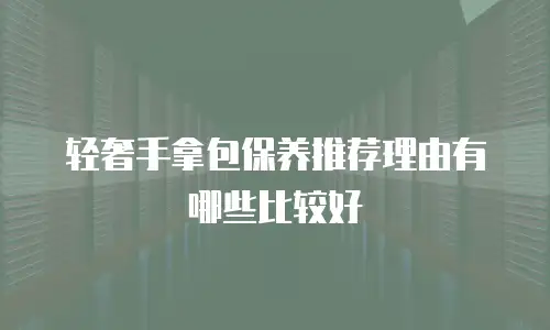 轻奢手拿包保养推荐理由有哪些比较好