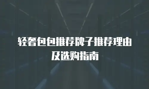 轻奢包包推荐牌子推荐理由及选购指南
