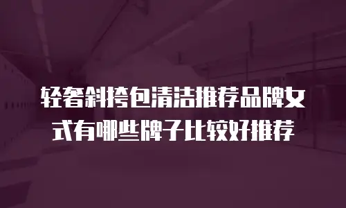 轻奢斜挎包清洁推荐品牌女式有哪些牌子比较好推荐