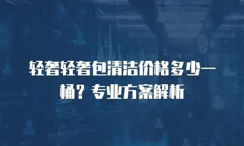 轻奢轻奢包清洁价格多少一桶？专业方案解析