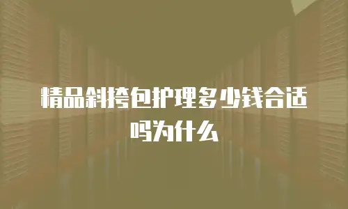 精品斜挎包护理多少钱合适吗为什么
