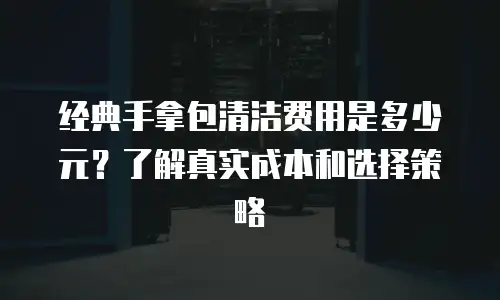 经典手拿包清洁费用是多少元？了解真实成本和选择策略