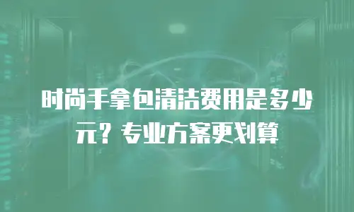 时尚手拿包清洁费用是多少元？专业方案更划算