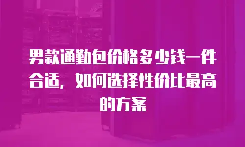 男款通勤包价格多少钱一件合适，如何选择性价比最高的方案
