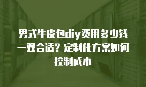 男式牛皮包diy费用多少钱一双合适？定制化方案如何控制成本