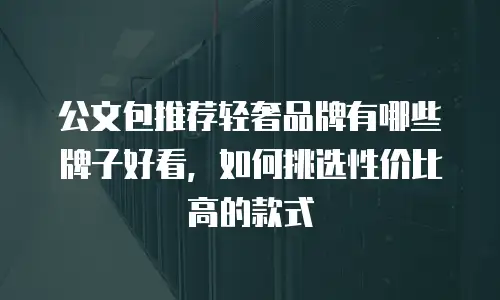 公文包推荐轻奢品牌有哪些牌子好看，如何挑选性价比高的款式