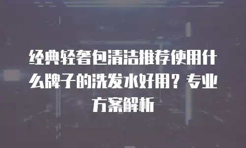 经典轻奢包清洁推荐使用什么牌子的洗发水好用？专业方案解析