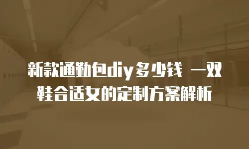 新款通勤包diy多少钱 一双鞋合适女的定制方案解析