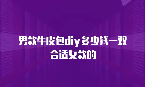 男款牛皮包diy多少钱一双合适女款的
