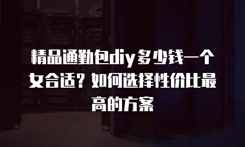 精品通勤包diy多少钱一个女合适？如何选择性价比最高的方案