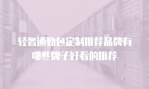 轻奢通勤包定制推荐品牌有哪些牌子好看的推荐