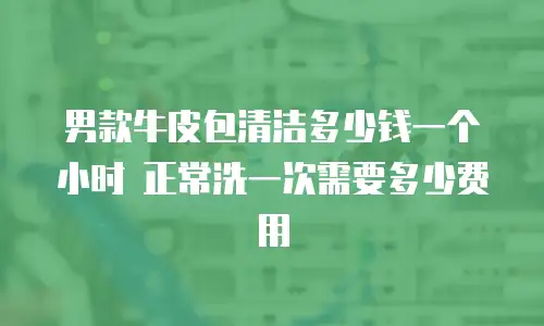 男款牛皮包清洁多少钱一个小时 正常洗一次需要多少费用