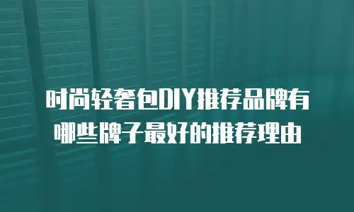 时尚轻奢包DIY推荐品牌有哪些牌子最好的推荐理由