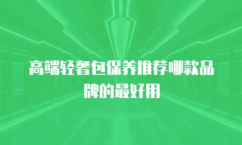 高端轻奢包保养推荐哪款品牌的最好用