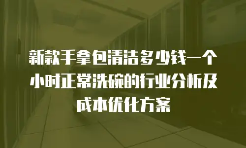 新款手拿包清洁多少钱一个小时正常洗碗的行业分析及成本优化方案