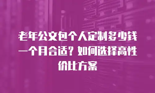 老年公文包个人定制多少钱一个月合适？如何选择高性价比方案