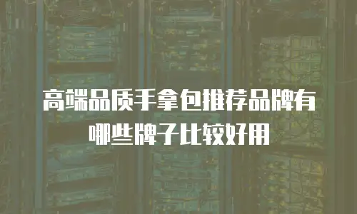 高端品质手拿包推荐品牌有哪些牌子比较好用